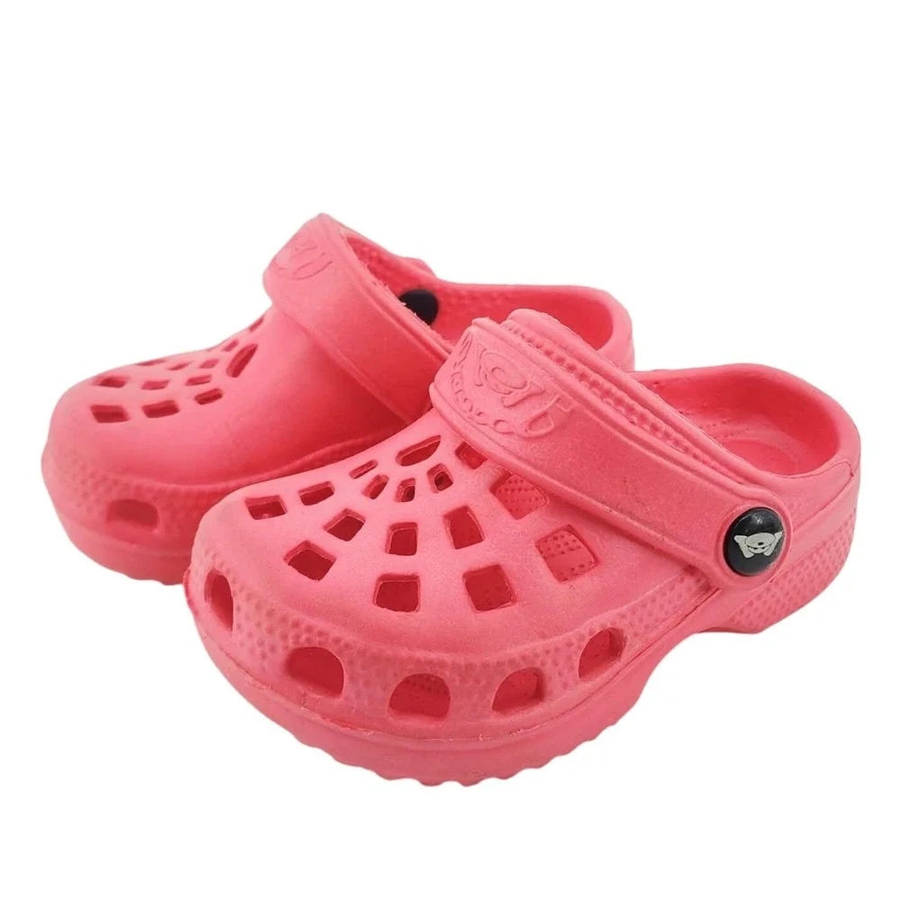Pink Lightweight Clog Sandals Slip On Water Shoes with Heel Strap Size3-6 months